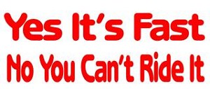 No You Can't Ride It Decal Sticker 