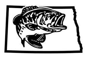 North Dakota Bass Fishing Decal Sticker 