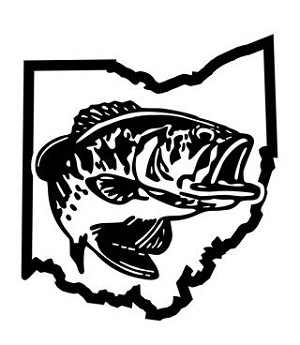 Ohio Bass Fishing Decal Sticker 