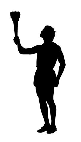 Olympic Torch Silhouette Decal Sticker 