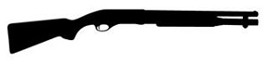 Over Under Shotgun Silhouette Decal Sticker 