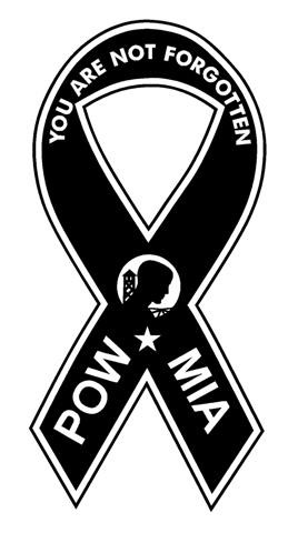 POW MIA Ribbon Decal Sticker 