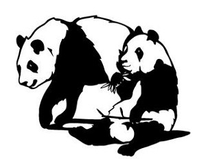 Panda Bears Decal Sticker 