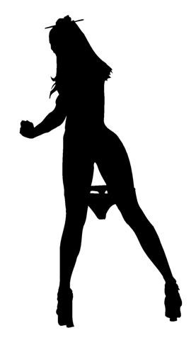 Panties Down Girl Decal Sticker 