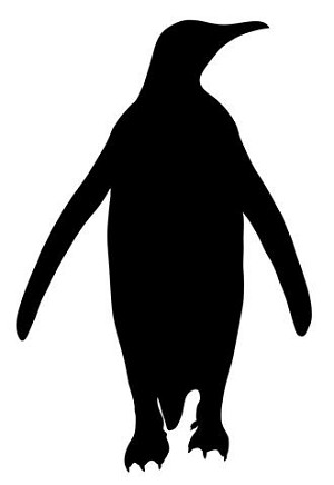 Penguin Silhouette Decal Sticker 