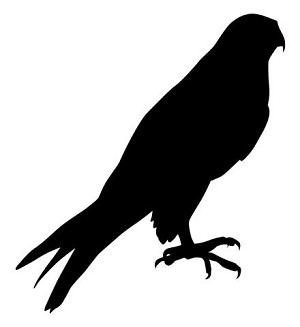 Peregrine Falcon Silhouette Decal Sticker 