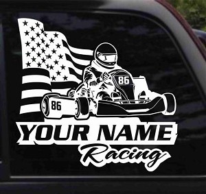 Personalized Shifter Kart Racing v11 Decal Sticker 