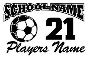 Personalized Soccer v2 Decal Sticker 