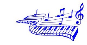 Piano Keys and Music Design Decal Sticker 