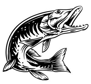 Pike Fish v2 Decal Sticker 