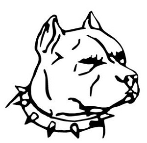 Pit Bull Head v2 Decal Sticker 