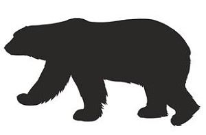Polar Bear Silhouette Decal Sticker 