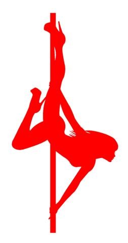 Pole Dancer v4 Decal Sticker 