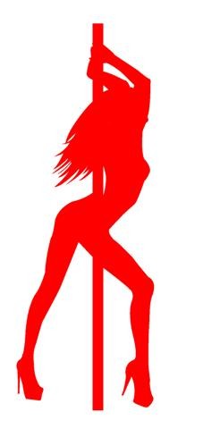 Pole Dancer v5 Decal Sticker 
