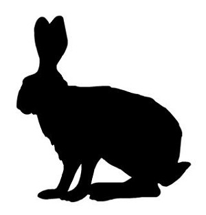 Rabbit Silhouette v3  Decal Sticker 