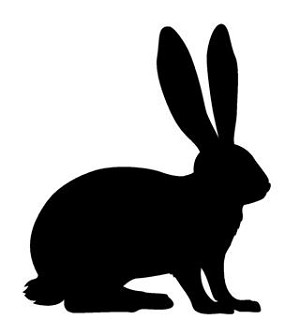 Rabbit Silhouette v4 Decal Sticker 