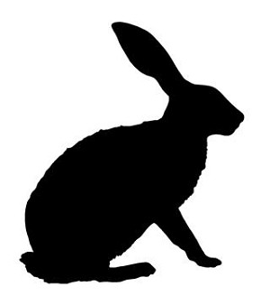 Rabbit Silhouette  Decal Sticker 