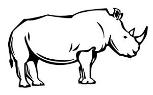 Rhino Decal Sticker 