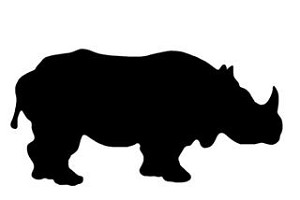 Rhinoceros Silhouette v3 Decal Sticker 