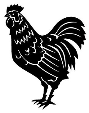Rooster v2 Decal Sticker 