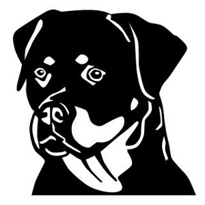Rottweiler Head Decal Sticker 
