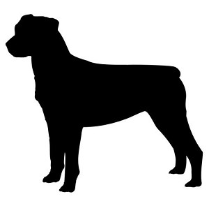 Rottweiler Silhouette Decal Sticker 