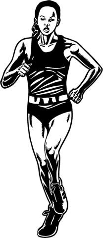 Runner Female v2 Decal Sticker 