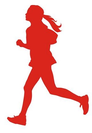 Runner Girl Silhouette v2 Decal Sticker 
