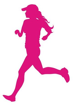 Runner Girl Silhouette Decal Sticker 