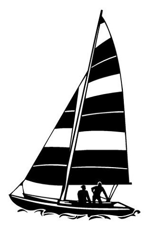 Sailboat v9 Decal Sticker 