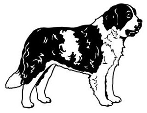 Saint Bernard v3 Decal Sticker 