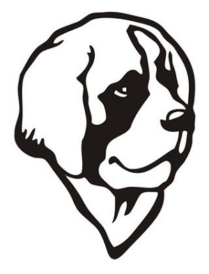 Saint Bernard Head Decal Sticker 