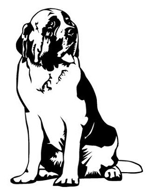 Saint Bernard Decal Sticker 