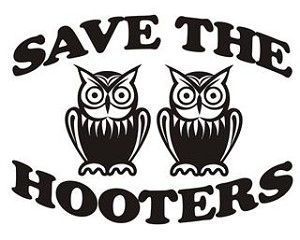 Save the Hooters v2 Decal Sticker 