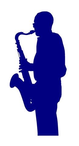 Saxophone Player v1 Decal Sticker 
