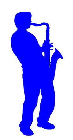 Saxophone Player v2 Decal Sticker 