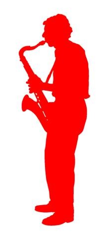 Saxophone Player v3 Decal Sticker 