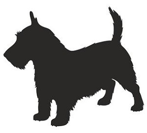 Scottish Terrier Silhouette Decal Sticker 