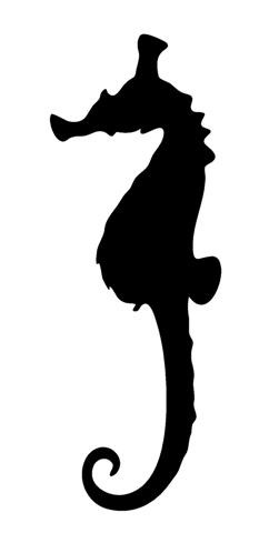 Seahorse Silhouette Decal Sticker 
