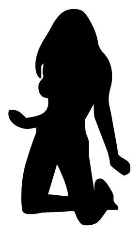 Sexy Girl Silhouette v10 Decal Sticker 