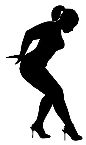 Sexy Girl Silhouette v17 Decal Sticker 