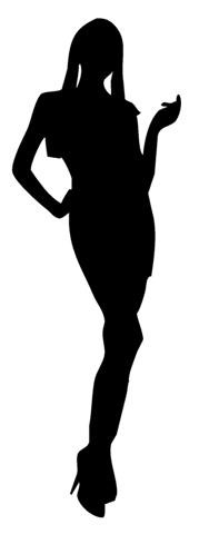 Sexy Girl Silhouette v2 Decal Sticker 
