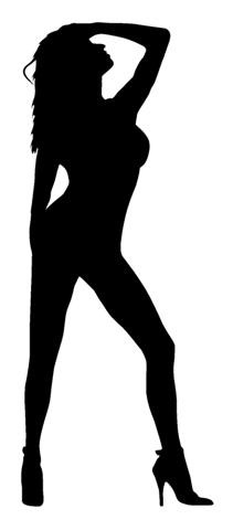Sexy Girl Silhouette v21 Decal Sticker 