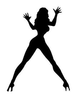 Sexy Girl Silhouette v22 Decal Sticker 