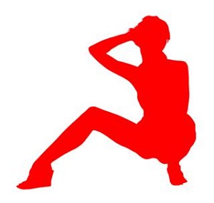 Sexy Girl Silhouette v23 Decal Sticker 