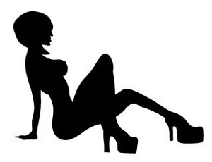 Sexy Girl Silhouette v25 Decal Sticker 