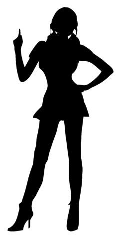 Sexy Girl Silhouette v4 Decal Sticker 