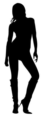 Sexy Girl Silhouette v5 Decal Sticker 