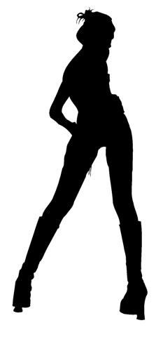 Sexy Girl Silhouette v6 Decal Sticker 