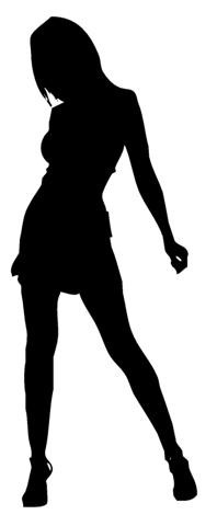 Sexy Girl Silhouette v7 Decal Sticker 